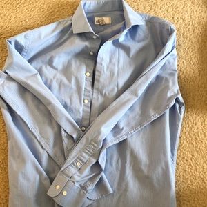Men’s blue dotted button down